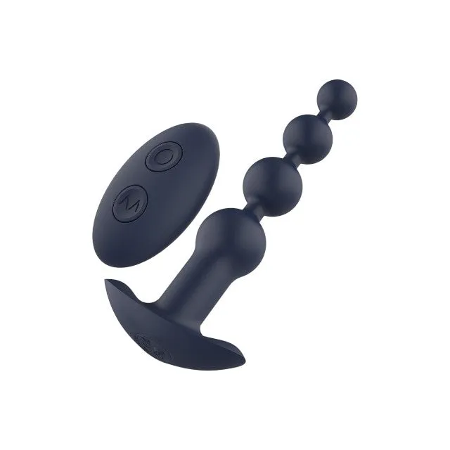 Vibrator anal DREAMTOYS Startroopers Apollo. control prin telecomandă. 10 funcții de vibrație. rezistent la apă IPX6. albastru
