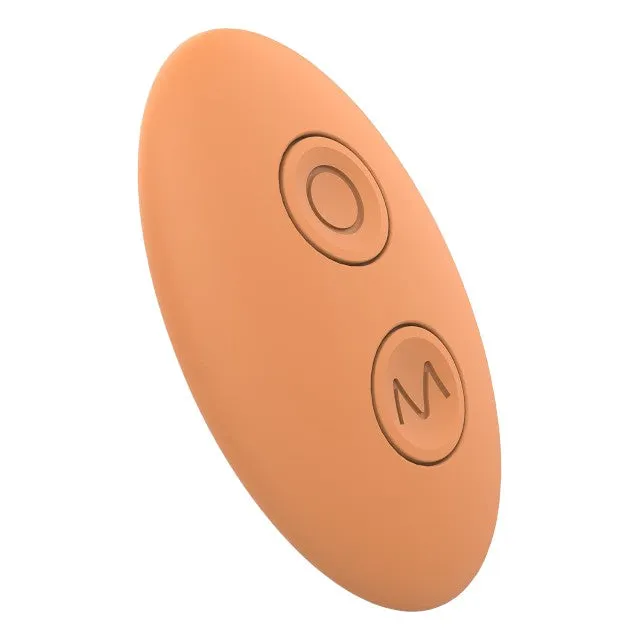Vibrator dublu DREAMTOYS Glam Couples Vibrator. control prin telecomandă. 7 funcții de vibrație. culoare portocaliu
