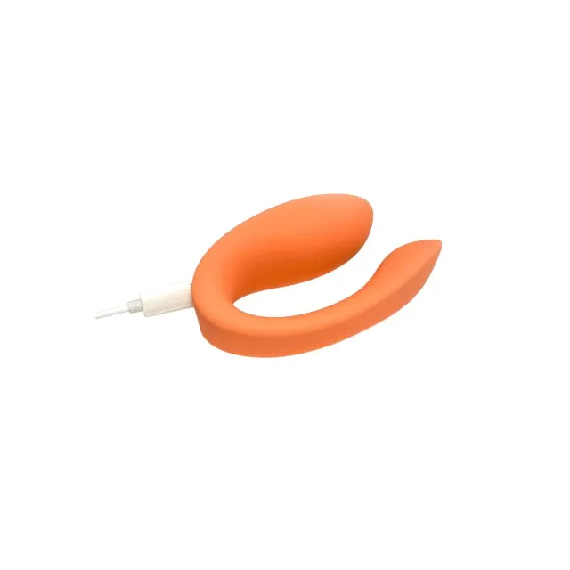 Vibrator dublu DREAMTOYS Glam Couples Vibrator. control prin telecomandă. 7 funcții de vibrație. culoare portocaliu
