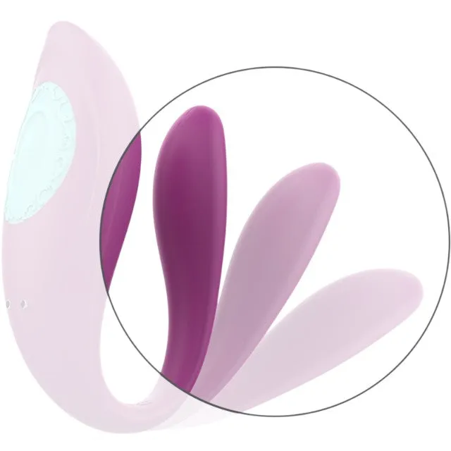 Vibrator dublu INTENSE ANNIE. pentru stimularea clitorisului și punctului G. control prin telecomandă. 10 funcții de vibrație. mov
