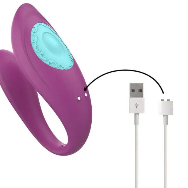 Vibrator dublu INTENSE ANNIE. pentru stimularea clitorisului și punctului G. control prin telecomandă. 10 funcții de vibrație. mov