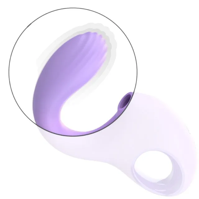 Vibrator dublu INTENSE BAXTER. pentru stimulare clitoridiană și vaginală. 10 funcții de vibrație. control prin telecomandă. mov
