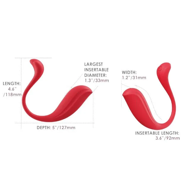 Vibrator dublu SVAKOM Phoenix Neo 2. cu control prin aplicație. 11 funcții de vibrație. funcție interactivă cu camera web. roșu