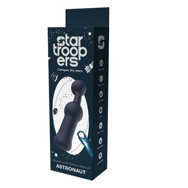 Vibrator flexibil DREAMTOYS Startroopers Astronaut. 10 funcții de vibrație. rezistent la apă IPX6. lungime 18.6 cm. albastru