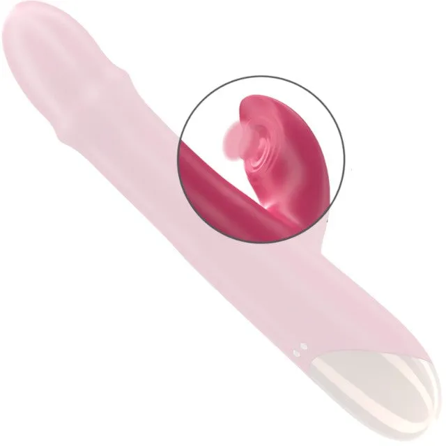 Vibrator multifuncțional INTENSE CHLOE. 10 funcții de vibrație. 7 funcții de pulsații. 10 funcții de mișcare internă. roșu