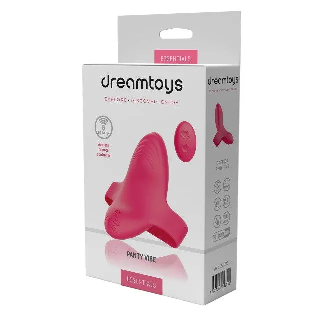 Vibrator pentru chilot DREAMTOYS Essentials Panty Vibe. control prin telecomandă. 7 funcții de vibrație. 3 viteze. roz