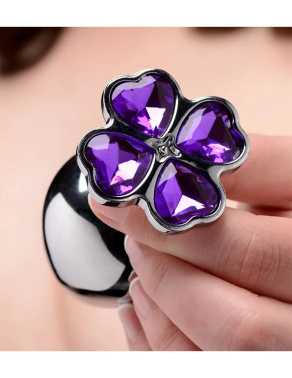 Violet Flower Gem Anal Plug Set