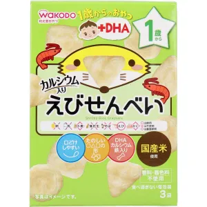 Wakodo - Baby Snacks   DHA Shrimp Crackers 6g x 3 bags