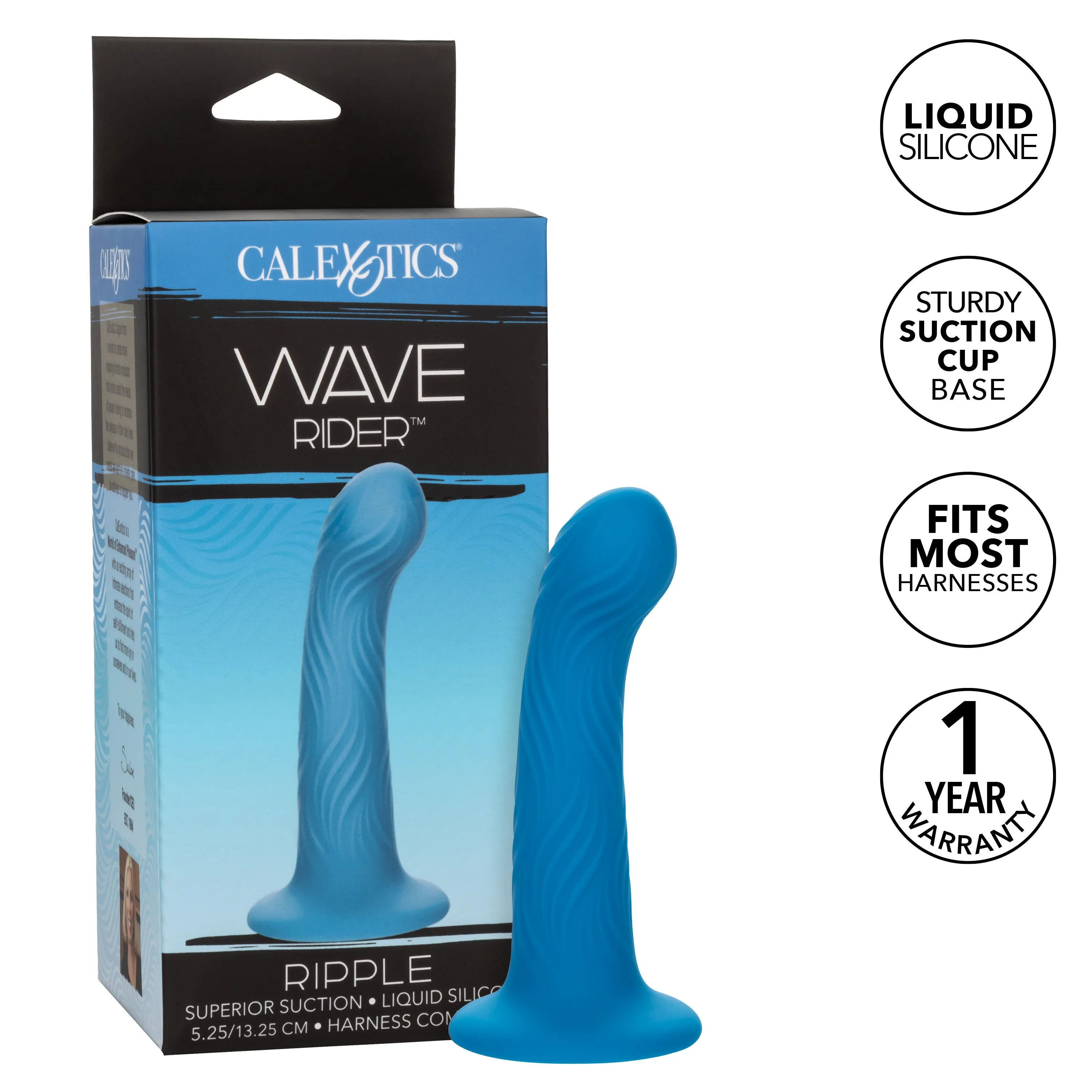 Wave Rider Ripple First Time G-Spot and Prostate Silicone Dildo