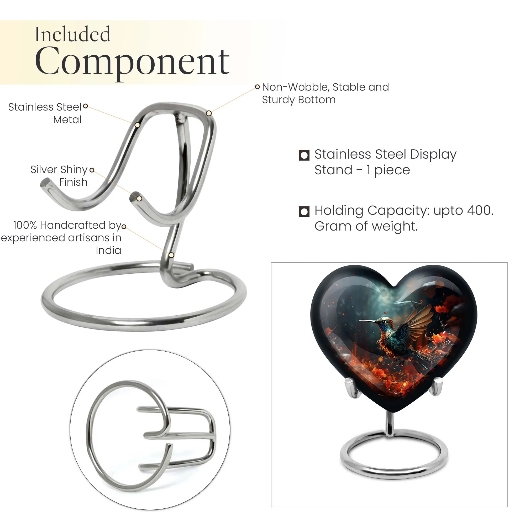 Whispering Wings - Hummingbird Commemorative Cremation Urn,