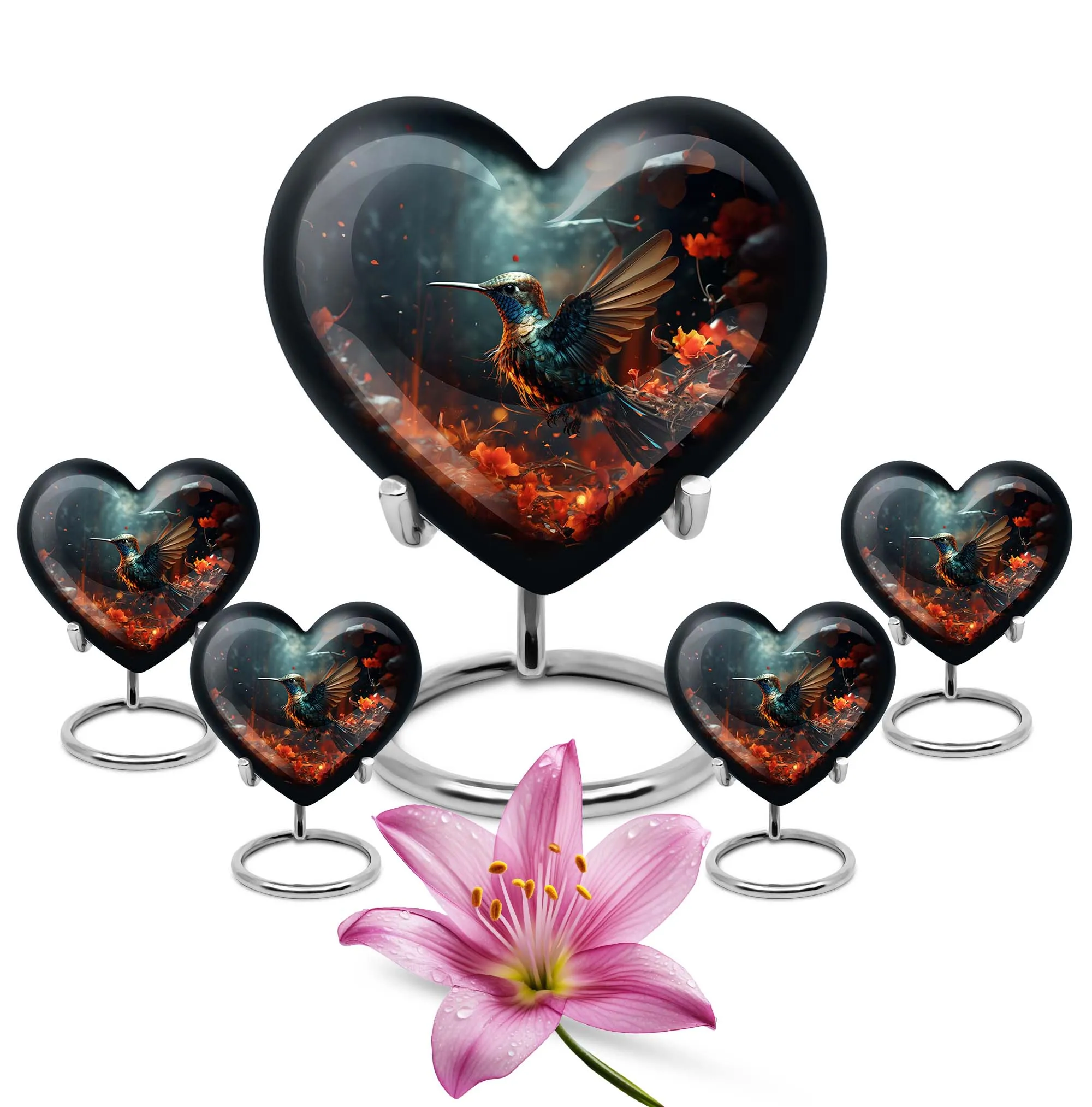 Whispering Wings - Hummingbird Commemorative Cremation Urn,