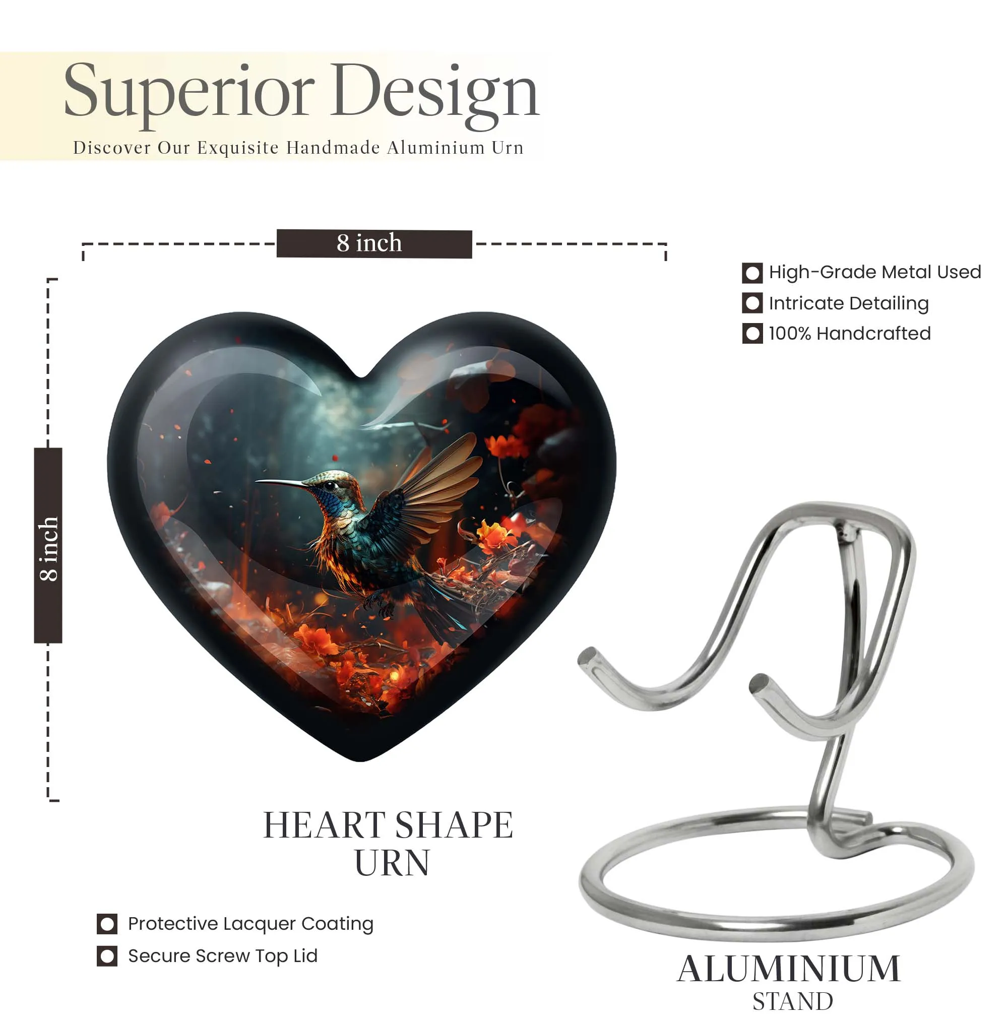 Whispering Wings - Hummingbird Commemorative Cremation Urn,