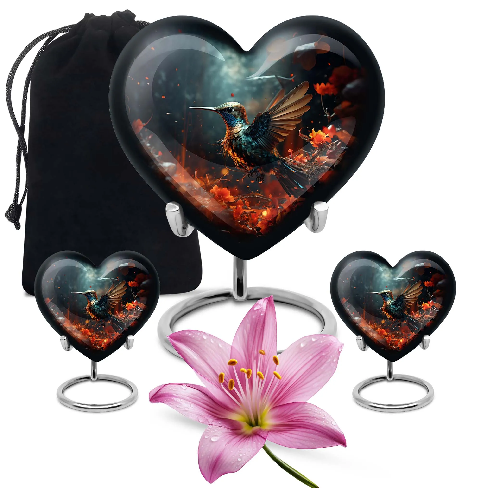 Whispering Wings - Hummingbird Commemorative Cremation Urn,