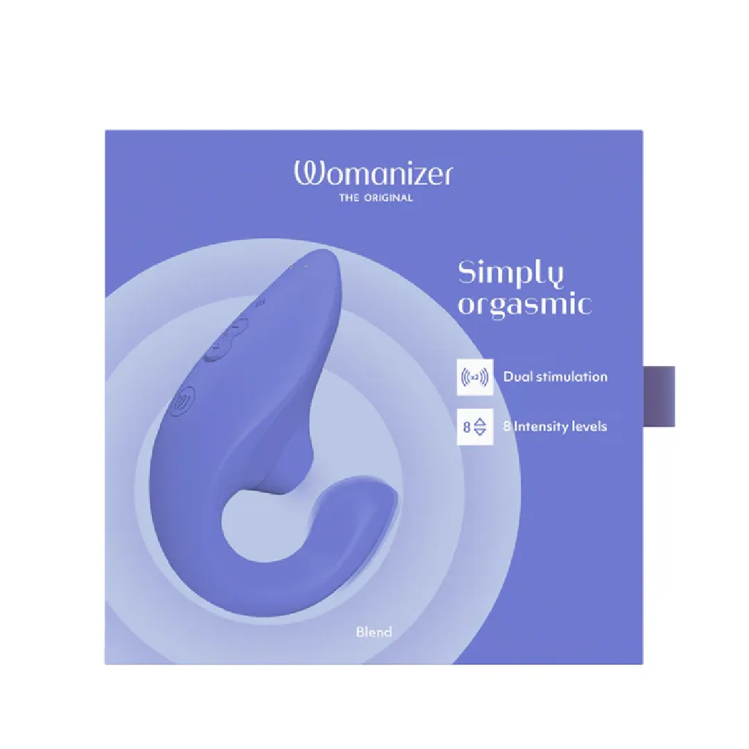 Womanizer Blend  Pleasure Air Clitoral & G-Spot Rabbit - Blue