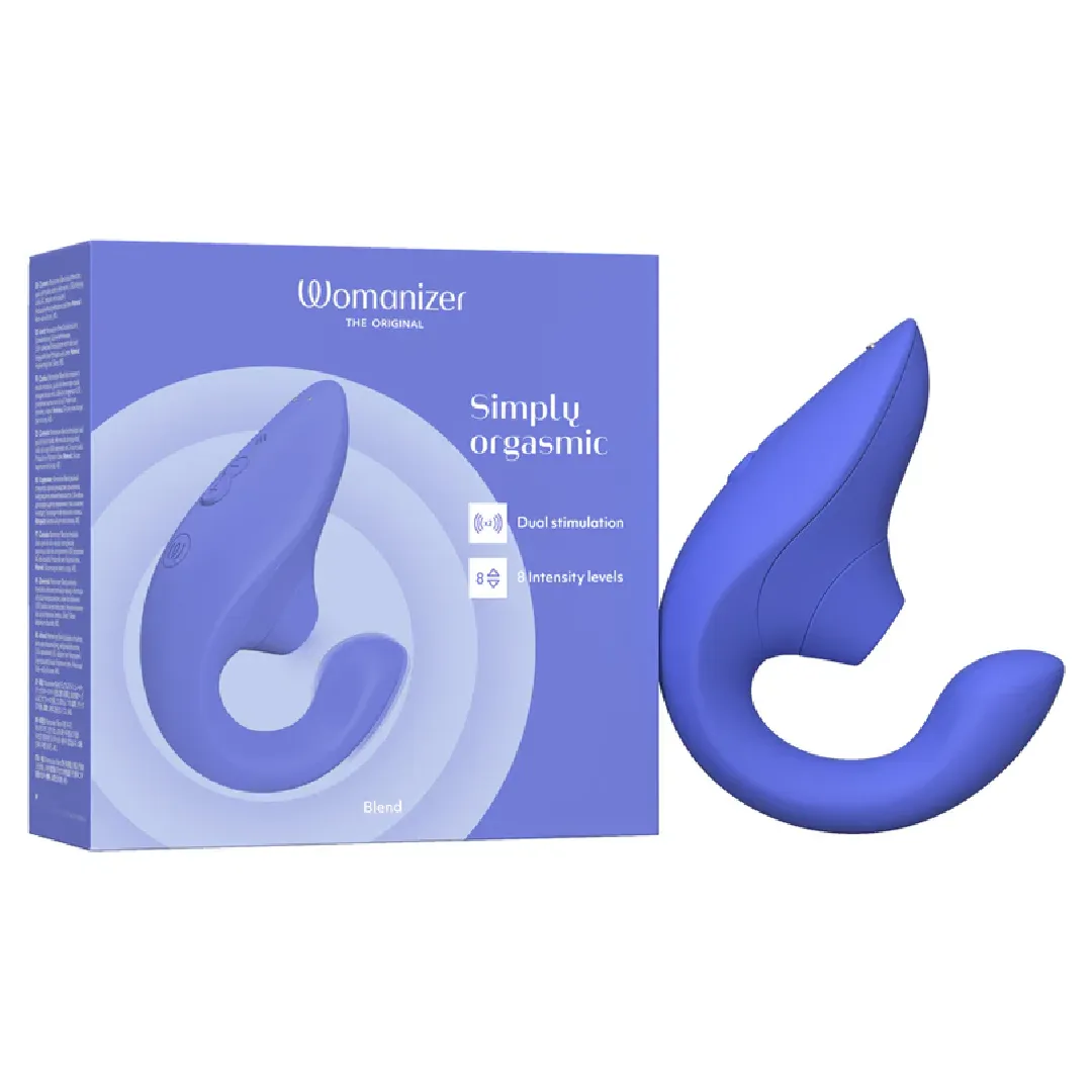 Womanizer Blend  Pleasure Air Clitoral & G-Spot Rabbit - Blue