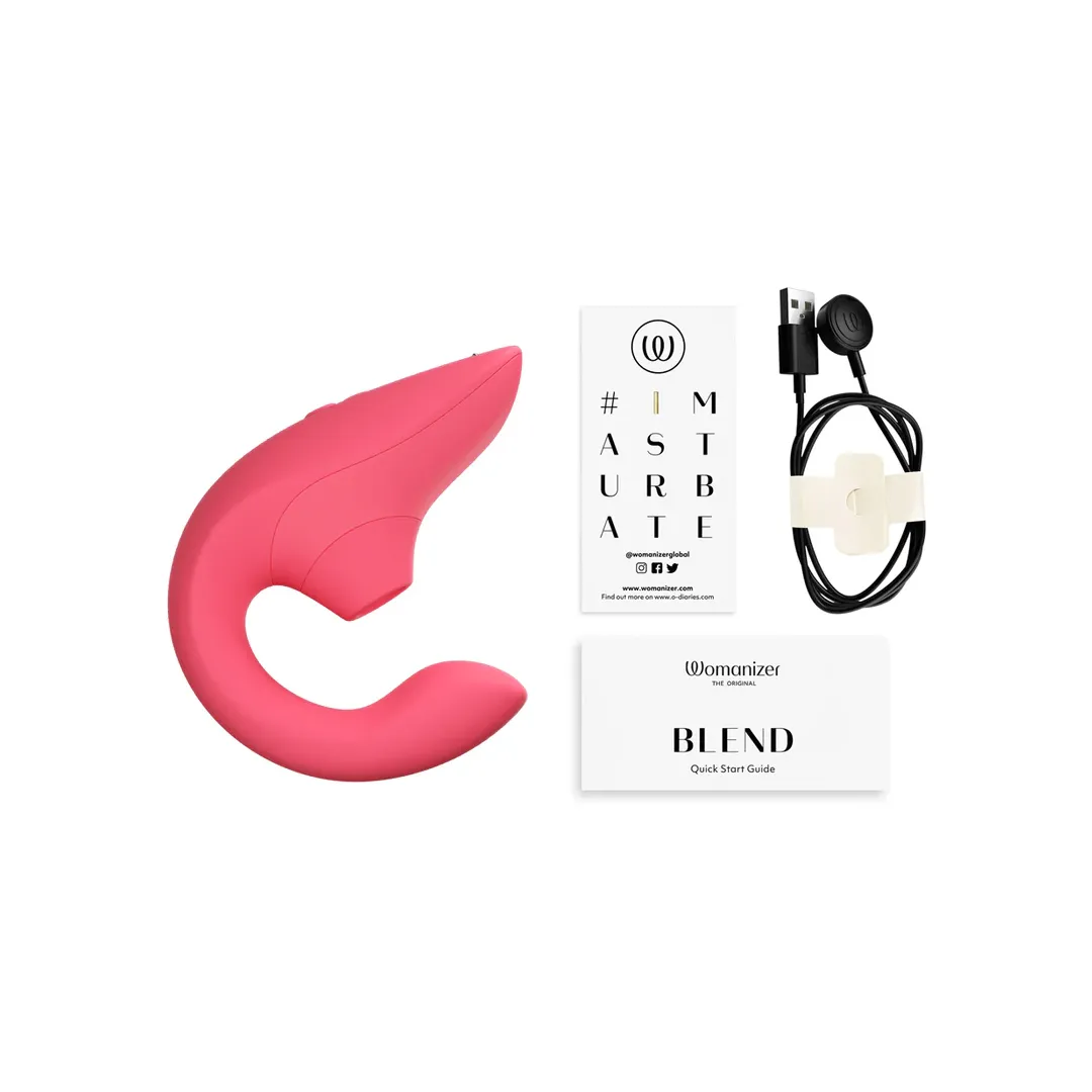 Womanizer Blend  Pleasure Air Clitoral & G-Spot Rabbit -  Rose